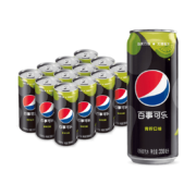PLUS会员，概率卷：百事可乐 无糖 碳酸饮料 青柠 细长罐 330ml*12罐 *6件