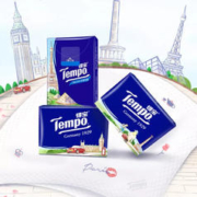 Tempo 得宝 手帕纸 欧式印花4层*7张*36包湿水不破纸巾小包 面巾纸 新旧交替