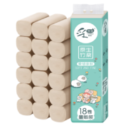 plus会员：采琪采（C'CHOICE）柔软亲肤卫生纸白色4层18卷卷纸无芯厕纸卷筒纸