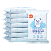 润本（RUNBEN）羽绒服清洁湿巾【免洗去污 不留痕】10片×8包