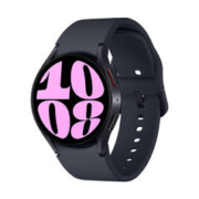 SAMSUNG 三星 Galaxy Watch6 智能手表 44mm 黑色表壳 云影灰硅胶表带（北斗、血压、GPS、ECG）