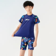 XTEP 特步 新款儿童泳衣男孩中大童男童分体两件套游泳衣泡温泉海边度假泳衣