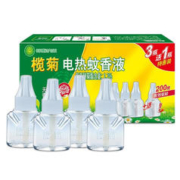 lanju 榄菊 无香型电热蚊香液4瓶200晚+加热器 驱蚊液 电蚊香 电蚊液