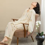 ZumashL 族玛士 纯棉睡衣女春秋季2023年新款纱布长袖薄款夏天款家居服套装