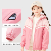 马克华菲女童棉服冬季时尚保暖外套儿童加绒加厚冬装上衣女孩洋气冬装 粉Z08 110