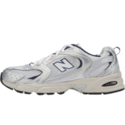 NEW BALANCE NB官方男鞋女鞋MR530系列简约轻便网面透气运动休闲鞋老爹鞋 米白/金属银 MR530KA 37(脚长22.5cm)