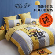 LOVO 乐蜗家纺 全棉床上四件套 空军鸭号 1.8米床