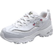 Plus会员：斯凯奇（Skechers）小白鞋女士老爹鞋刺绣厚底增高*2件  白色多码
