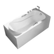 箭牌（ARROW） 亚克力普通浴缸五件套防滑浴缸家用小户型泡澡多尺寸一体成形 1.5米五金浴缸AE6205SQ 左裙