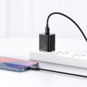 BASEUS 倍思 手机充电器 Type-C 20W 黑色+Type-C转Lightning 20W 数据线 1m 黑色 线充套装