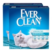 【自营】everclean铂钻猫砂膨润土进口蓝绿紫红标11.3KG*2蓝白