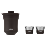 膳魔师（THERMOS）茶旅套装户外露营茶具便携办公保温茶壶套装茶杯商务礼盒装 TCMU 茶旅套装(雾棕)