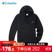 哥伦比亚 户外男子高克重加厚毛圈里套头连帽休闲运动卫衣
