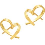 周生生黄金耳饰 足金爱心心形耳钉黄金耳环女68738E计价 1.55克