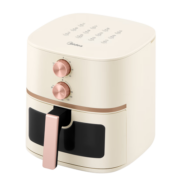 美的（Midea）空气炸锅家用 5升可视不用翻面 微蒸汽多功能智能双旋控温电炸锅 可视窗口丨不用翻面MF-KZE5089 5L