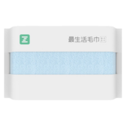 最生活A类小毛巾新疆棉洗脸巾柔软纯棉吸水洁面巾密封抗菌包装不易掉毛 浅蓝毛巾 1条装 春风系列 30*58cm 65g/条