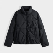 GXG 2023新品冬季压印立领保暖短款羽绒服鸭绒外套男