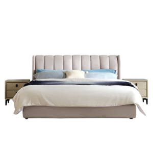 全友家居床现代简约双人床18米卧室家具科技布软靠大床105207c