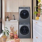 再降价、预售、PLUS会员：Haier 海尔 品质标配376直驱智慧洗衣+376双擎热泵式洗烘套装 10KG