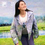 FILA 斐乐 X THE MET斐乐女士外套2023冬季莫奈印花上衣