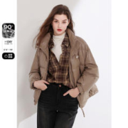 3COLOUR 三彩 皮质PU羽绒服