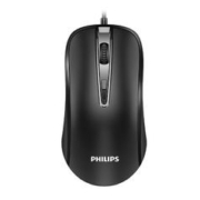限移动端：PHILIPS 飞利浦 SPK7214 静音版 有线鼠标 1600DPI 黑色