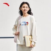安踏套头卫衣女冬季新款刺绣圆领休闲