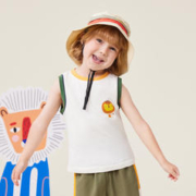 MQD 马骑顿 旗下MQDMINI夏男童背心婴幼无袖背心男童卡通上衣