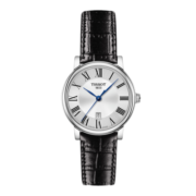天梭（TISSOT）瑞士手表 卡森臻我系列腕表 皮带石英女表T122.210.16.033.00