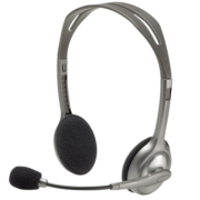 罗技（Logitech）H111有线耳机耳麦 多功能头戴式立体声台式电脑耳机教育办公培训网课耳麦带线3.5mm圆孔耳机单插孔