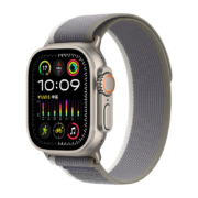 京东百亿补贴：苹果（Apple）watch ultra2苹果智能手表GPS + 蜂窝款智能运动手表男女通用款 绿配灰色 野径回环式表带M/L 官方标配