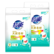 超能 天然皂粉馨香柔软3kg*2 天然椰油  低泡洗衣粉包装随机发