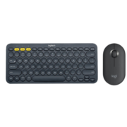 罗技（Logitech） 无线蓝牙键盘K380多设备轻薄蓝牙鹅卵石鼠标键盘便携小巧手机平板通用 【键鼠套装】K380 +Pebble黑