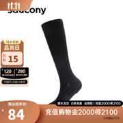 saucony 索康尼 官方秋季新款运动袜男女款跑步袜舒适高筒袜SC0239204 黑色 L