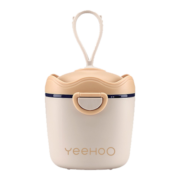 英氏（YEEHOO） 奶粉盒便携式婴儿宝宝外出辅食米粉盒密封防潮分装格盒储存罐AA 皇冠奶粉盒【洛克黄】【可提挂】