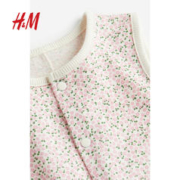 H&M HM童装婴儿连体衣2023夏季新款柔软舒适花卉可爱无袖哈衣1128474