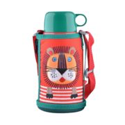 虎牌TIGER 儿童吸管/保温盖两用保温杯 MBR-T06G-RL 小狮子 600ML