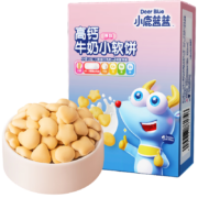 小鹿蓝蓝 宝宝零食 高钙牛奶小软饼 原味60g*3件