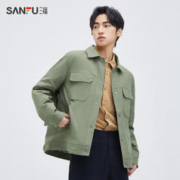 SANFU 三福 2023冬男士简约轻薄羽绒服 休闲宽松翻领保暖外套472790