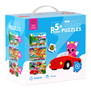 ELF CULTURE儿童进阶拼图开发逻辑思维玩具男女孩2-8岁pinkfong碰碰弧联名款 5阶-汽车用途(4岁+)256片