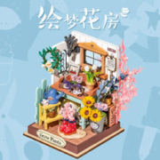 Rolife 若来 方寸之间积木拼插 绘梦花房