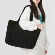 88VIP会员：PUMA 彪马 单肩包女包手提包羊羔绒手拎包大容量托特包079163-01