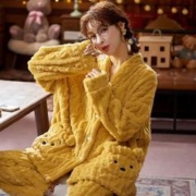 FENFEI 芬妃 秋冬睡衣女珊瑚绒情侣睡袍女冬