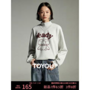 TOYOUTH 初语 半高领加绒卫 花灰 S