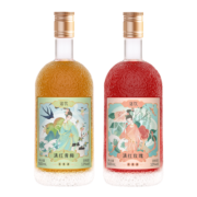 落饮茶果酒 青梅酒梅子酒玫瑰酒女士微醺低度甜酒 12度 500ml*2瓶