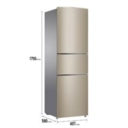 京东PLUS：Ronshen 容声 BCD-206D11N 直冷三门冰箱 206L 星砂金