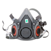 3M 6200 防护面具 双滤毒罐半面罩呼吸器 灰色 1个/袋