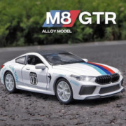 飞越无限 宝马M8-GTR宽体赛道改装版 带防尘盒+底座+专属合金车牌定制