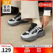 361° 361女鞋运动鞋2023年秋冬季革面防泼老爹鞋女士休闲鞋复古文化鞋