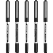 三菱（Uni）UB-150中性笔直液式走珠笔签字笔 0.5mm耐水考试财务用笔黑色 5支/袋